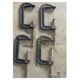 (4) New Pittsburgh 6" C-Clamps, x the money