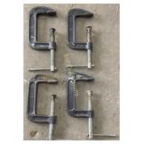 (4) Pittsburgh 3" C Clamps, x the money