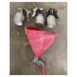 (3) Pneumatic Paint Guns & Texture Pro 200