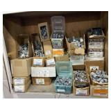 Contents of Shelf, PVC 1/2" Clamps, Steel Straps