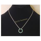 2.18ct. Emerald Circle Of Love Necklace