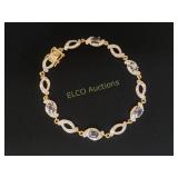 Two Tone Sapphire Bracelet