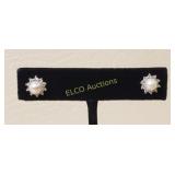 Pearl Halo Stud Earrings