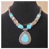 Nomad Style Turquoise Necklace