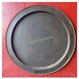 Vintage Hong Kong Brass Serving Tray Wall Plaque,