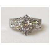 3.88ct. White Sapphire Estate Ring