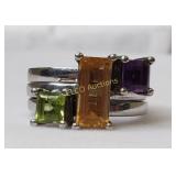 Set of 3 Sterling Silver Stackable Rings