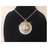 Montana Silversmiths Indian Chief Concho Necklace