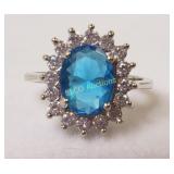 1.78ct. Blue Topaz Sterling Silver Ring