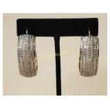 Large Hoop Diamond Earrings