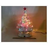 1972 White Ceramic Light Up Christmas Tree, does