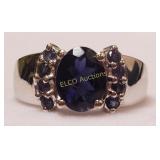 Sterling Silver & Iolite Ring