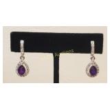 Pear Cut Amethyst Earrings