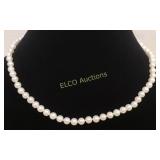 Pearl Necklace w/ Sterling Silver Clasp