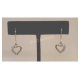 Two Tone Heart Earrings