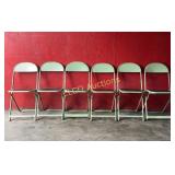 (6) Antique Norcor Co. Metal Folding Chairs, x