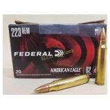 20 Rd Box of Federal .223 REM