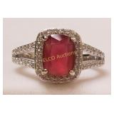 2.02ct Ruby & Sterling Silver Ring