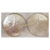 (2) 2022-W U.S. Silver Eagle 1oz .999 Fine Silver