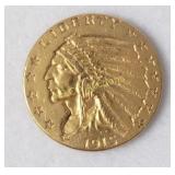 1915 $2.50 Gold Indian Head Coin