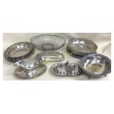 9 Pieces of Silver Plated Serving Dishes