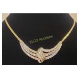 Diamond Twist Statement Necklace