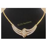 Diamond Twist Statement Necklace