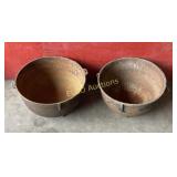 (2) Cast Iron Rendering Pots, x the money