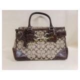 Coach Brown Signature Hamptons Handbag , with