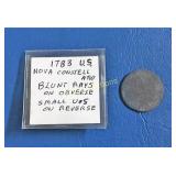 1783 U.S. Nova Constellatio, Blunt Ray & small