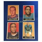 (4) 1961 Topps Detroit Lions, Lewis, Schmidt
