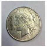 Peace Silver Dollar, 1924, 90% Silver