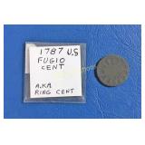 1787 U.S. Fugio Cent AKA Ring Cent