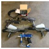 (5) Paintball guns, Spyder & JT brands