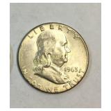 Franklin Half Dollar, 1963, 90% Silver