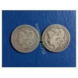 1880 P U.S. Morgan & 1891 O Morgan Dollar, times