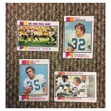(4) Topps Football 1973 Dallas Cowboys Cards,