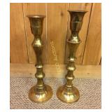 (2) Brass candle sticks