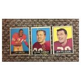 (3) 1961 Tops San Francisco 49er