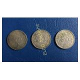 (3) 50 Centavos, (2) 1939 & (1) 1925