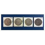 1886 P, 1890 P, 1896 O, 1904 P, US Morgan Dollars,