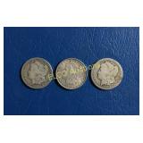 1886 P, 1898 S, 1901 O, U.S. Morgan Dollars