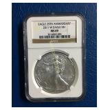 2011 W Silver Eagle "25th Anniversary" NGC MS69