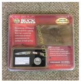 Buck knife w/commemorative medallion & box
