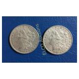 1880 O & 1881 O U.S. Morgan Dollars