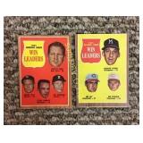 (2) 1961 Topps Win Leaders, (1) American #57 &