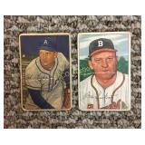 (2) 1952 Bowman Gun Division Trading Cards,