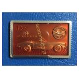 1962 Corvette Sterling Silver Art Bar, 1 oz.,