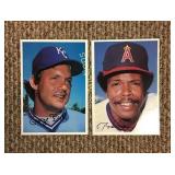 (2) Autographed photographs, (1) George Brett &