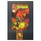 #1 Spawn comic & card, 1992, First Print